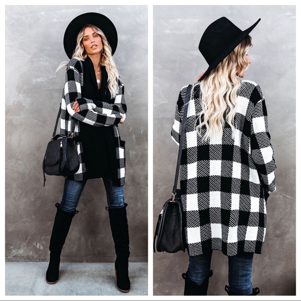 ASPEN CHECKERED CARDIGAN - Picture 2 of 9